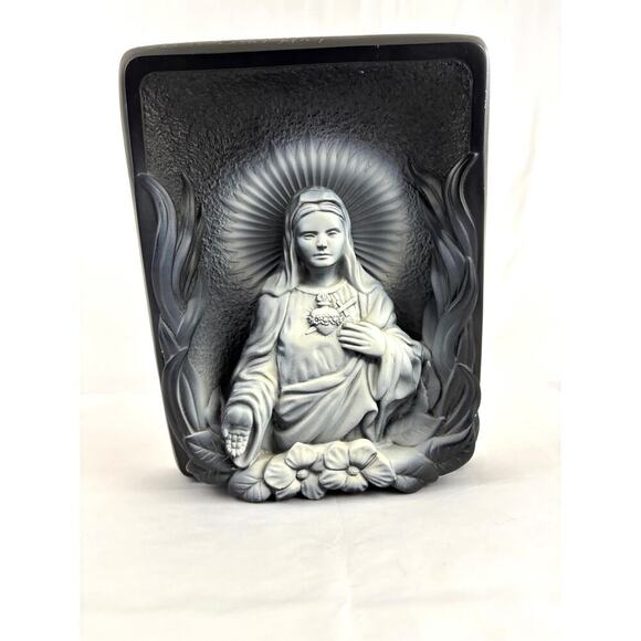 Vintage Sacred Heart Mary Chalkware By Creative Arts Inc USA 1960s Religious - Picture 14 of 16